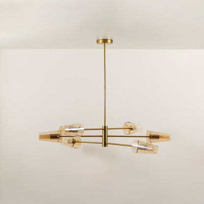 Valentina 6 Linear Light Gold Light Off White Background