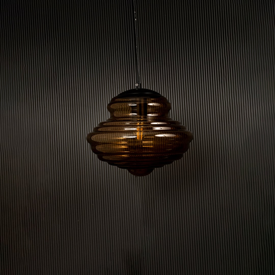 Villari Pendant Light SmallLight Off Black Background