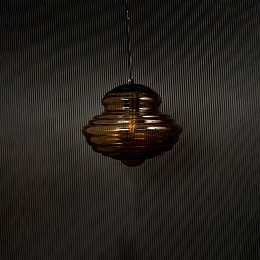 Villari Pendant Light SmallLight Off Black Background