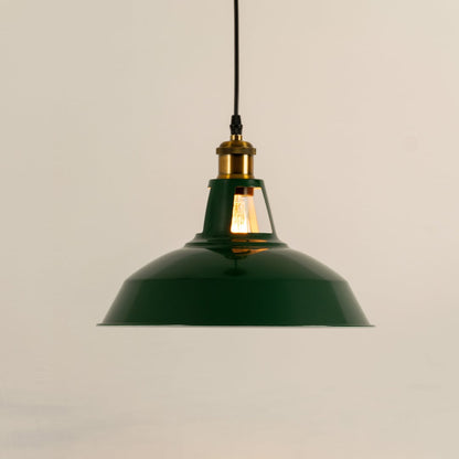 Antique metal pendant light with illuminated textured glass shade creating inviting ambient lighting for stylish interiors.