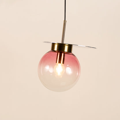 Visconte Glass Hanging Light - Pink