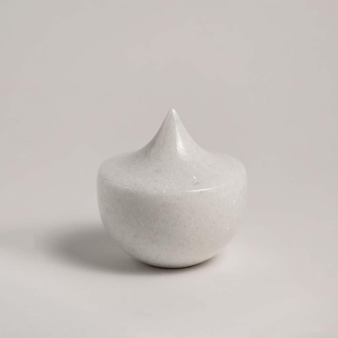 Water Droplet Marble Desk Decor - White
