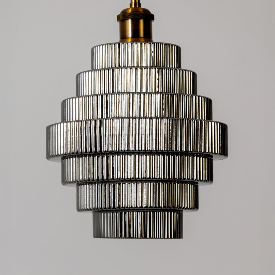 Wave Glass Pendant Lamp - Chrome