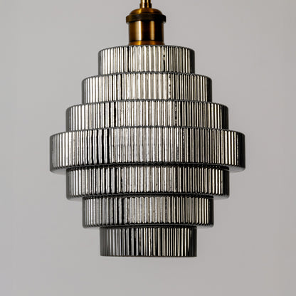 Wave Glass Pendant Lamp - Chrome