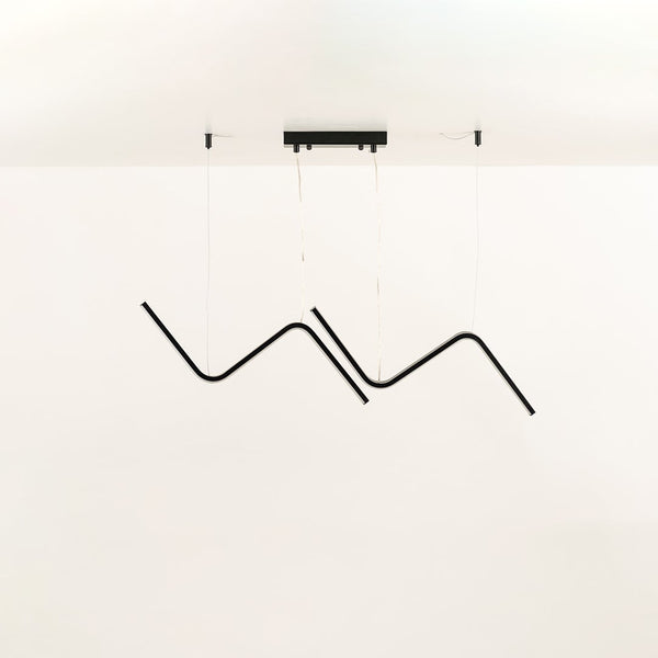 Wave Line Island Chandelier - Black