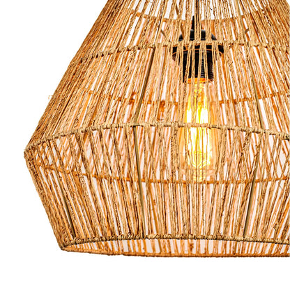 Woven Jute Stripe Pendant Lamp