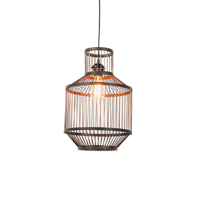 Woven Stripe Cylinder Pendant Lamp