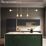 Zeus 5-Light Chandelier - Gold