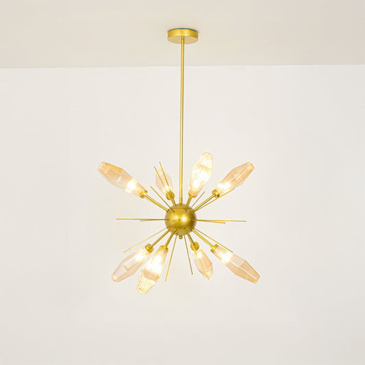 Aalto Starburst 8-Light Chandelier - Amber
