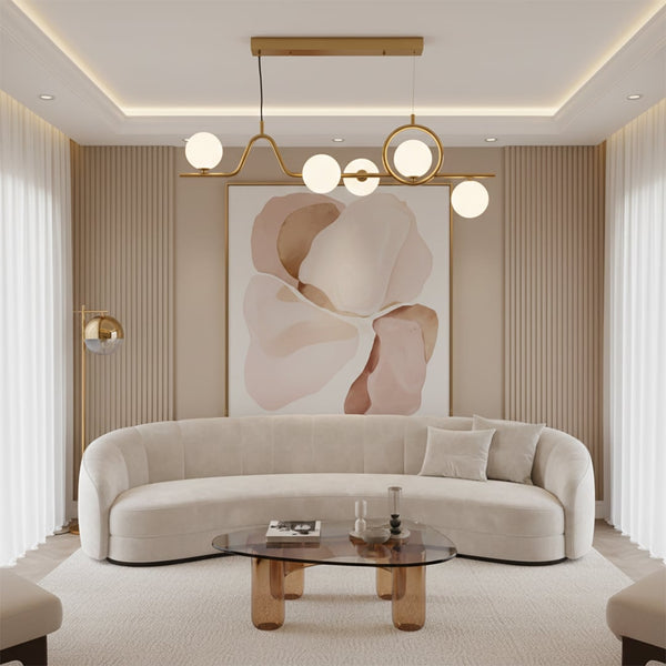 Aball 5-Light Geometric Chandelier - Gold