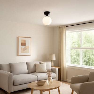 Aballs Semi Flush Mount Ceiling Light - Black
