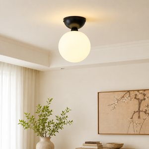 Aballs Semi Flush Mount Ceiling Light - Black