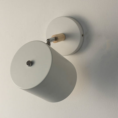 Modern white metal spotlight wall light with minimalist matte finish for stylish interior lighting decor.