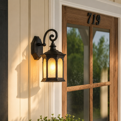 Affable Outdoor Wall Light - Brown