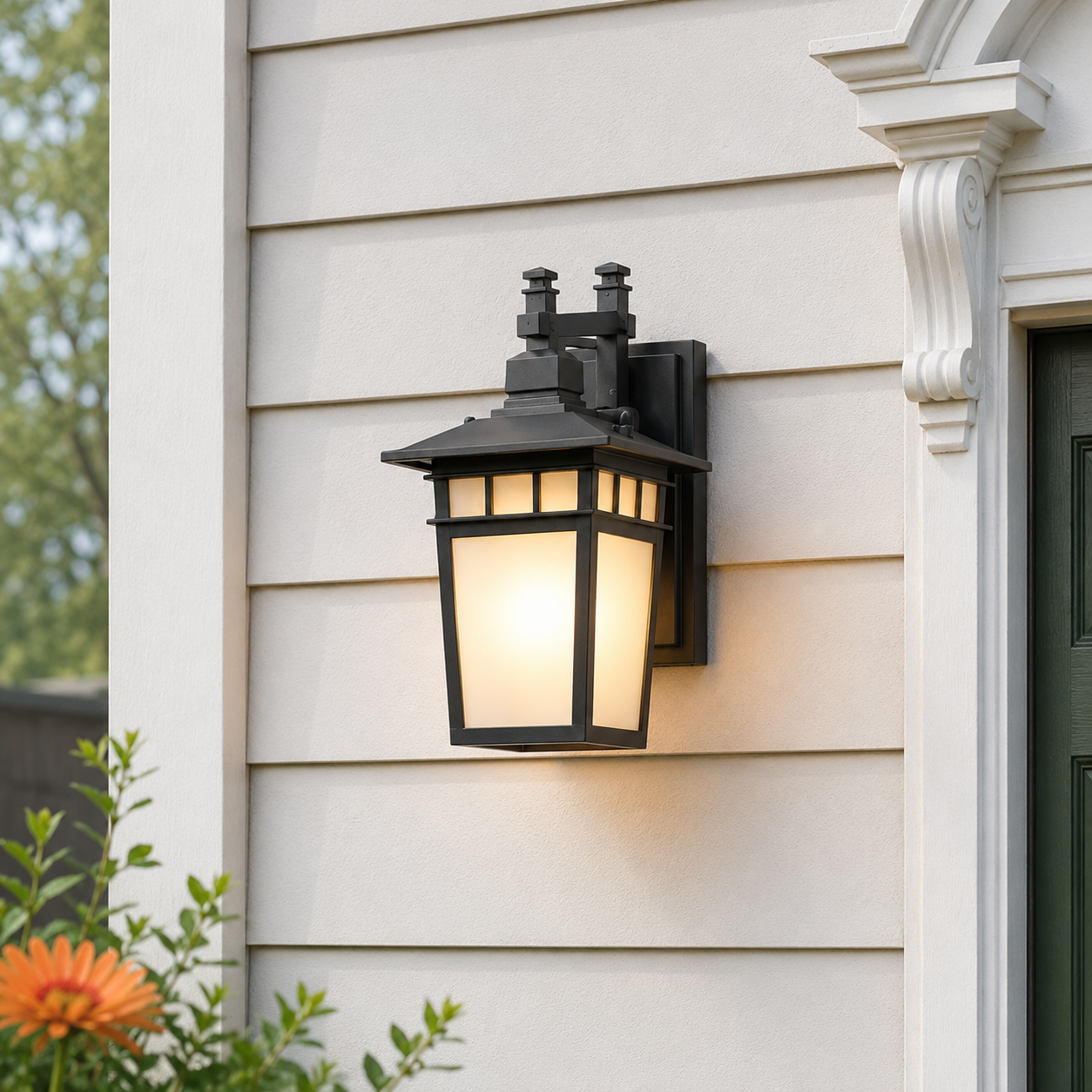 Afloat Outdoor Wall Light - Black - Medium