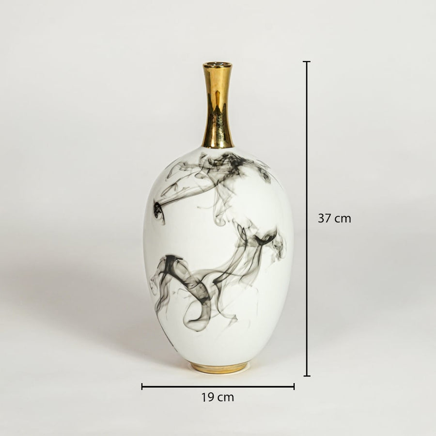almond ceramic vase small dimensions