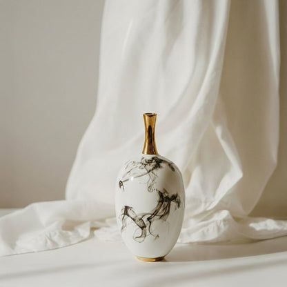almond ceramic vase small main lifestyle