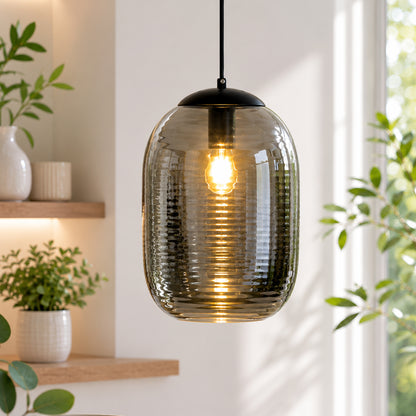American Style Water Ripple Glass Hanging Light