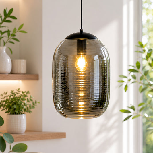 American Style Water Ripple Glass Hanging Light