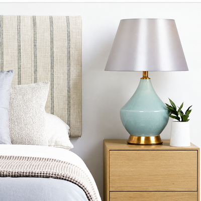 Aqua Blue Ceramic Table Lamp