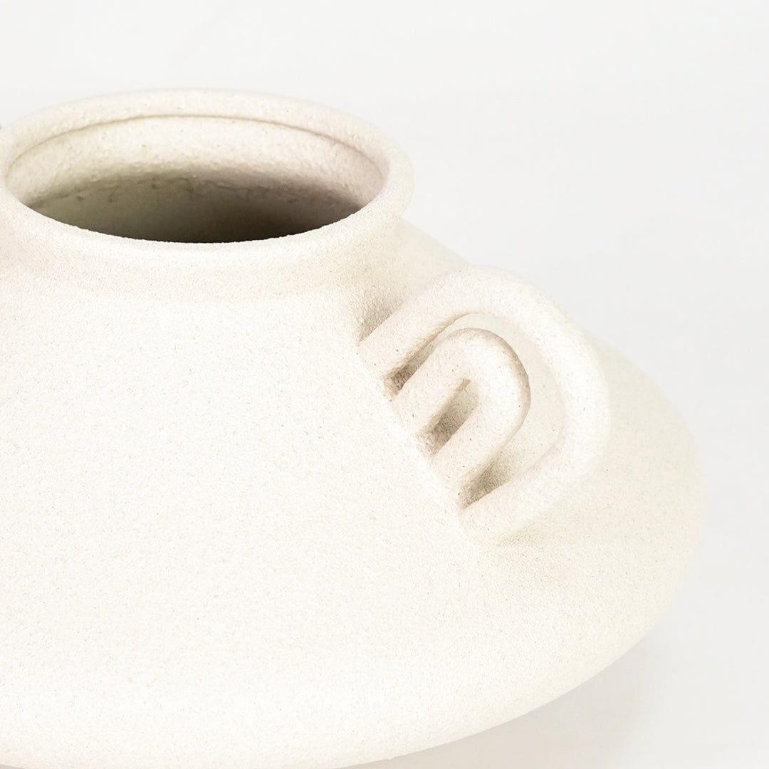Arched Rainbow Handle Sculptural Ceramic Vase