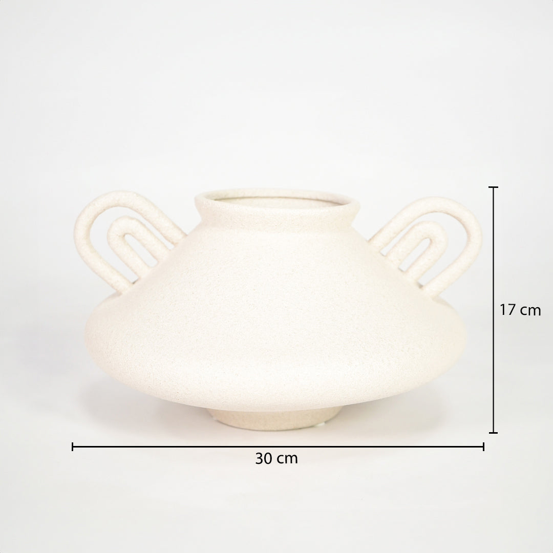 Arched Rainbow Handle Sculptural Ceramic Vase