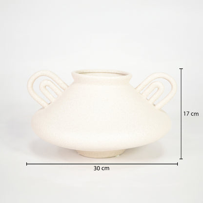 Arched Rainbow Handle Sculptural Ceramic Vase
