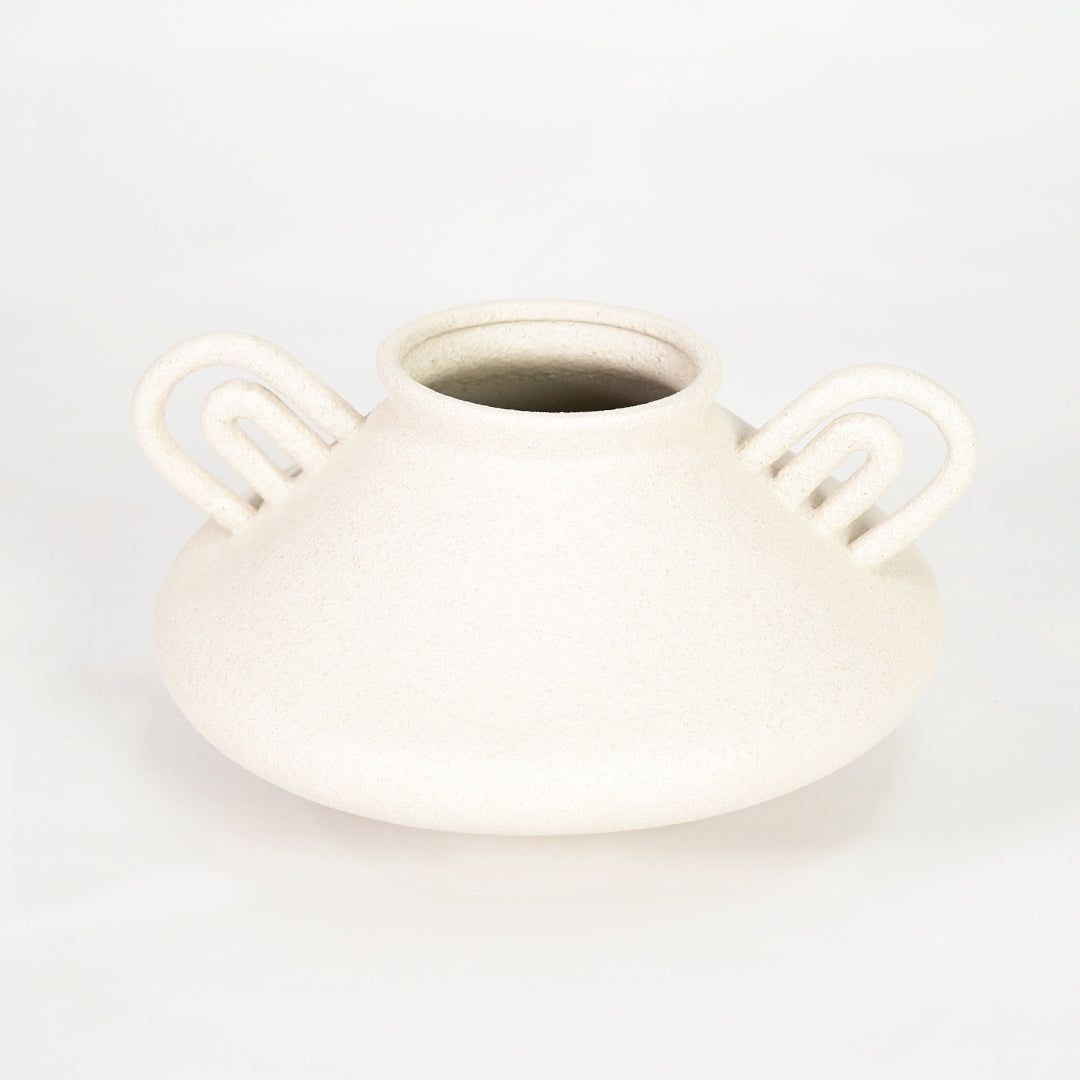 Arched Rainbow Handle Sculptural Ceramic Vase