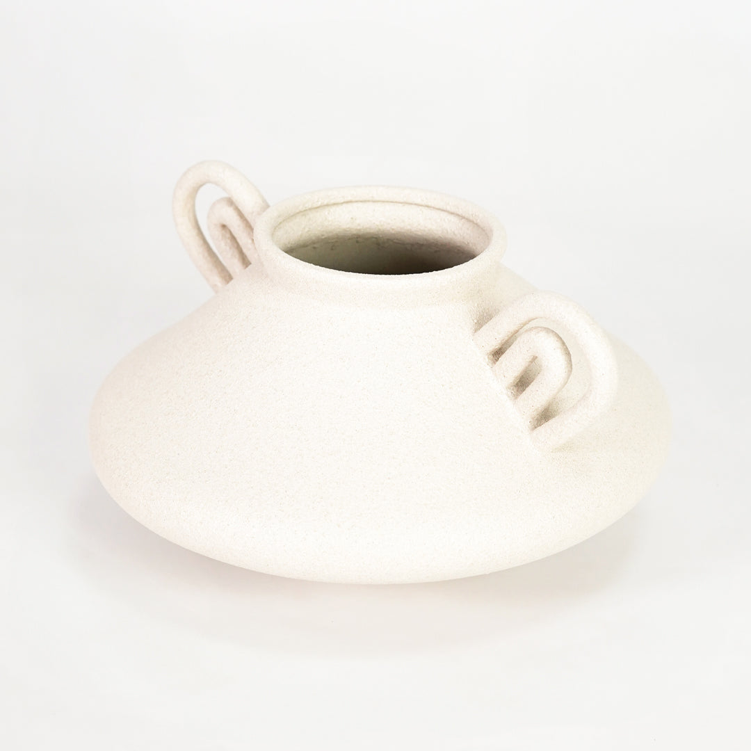 Arched Rainbow Handle Sculptural Ceramic Vase