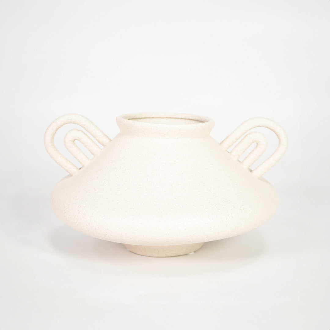 Arched Rainbow Handle Sculptural Ceramic Vase