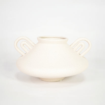 Arched Rainbow Handle Sculptural Ceramic Vase