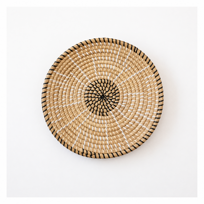 Aria Handwoven Sabai Grass Hanging Wall Basket Beige - Medium