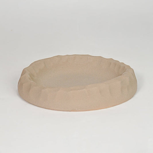 Modern brown decorative tray isolated clean background stylish wooden tray for home decor accent.