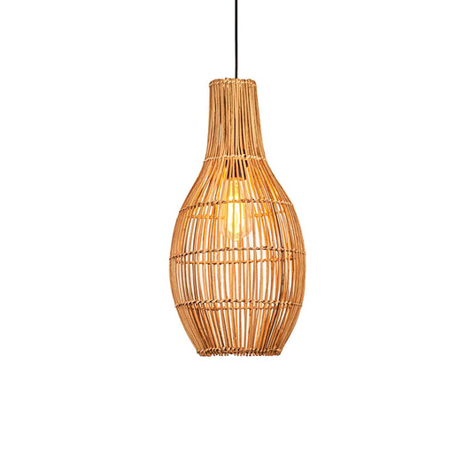 Artistic Handwoven Long Hanging Lamp