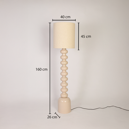 Dimensions image showing floor lamp height 160 cm shade width 40 cm base width 26 cm for accurate sizing and placement planning.