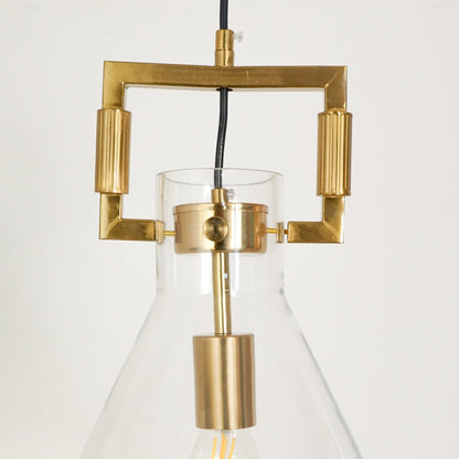 Dimension image of korean inspired globe glass hanging pendant lamp for elegant dining room decor styling and home lighting.
