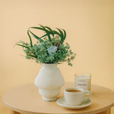 Atijo White Ceramic Vase