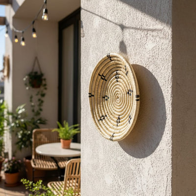 Golden metal wall decor with detailed cutwork pattern displayed in cozy corner creating premium focal point with artistic depth and timeless styling.