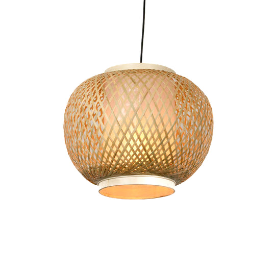 Bamboo Diamond Crossed Pendant Lamp