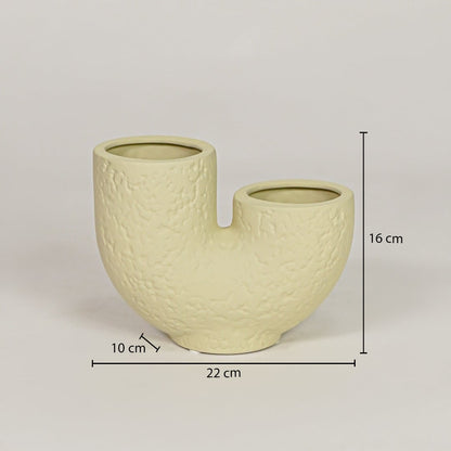 bandsaw textured ceramic vase light green dimensions