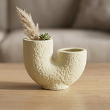 Bandsaw Textured Ceramic Vase - Light Green