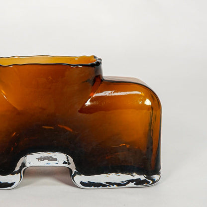 beg style glass vase closeup