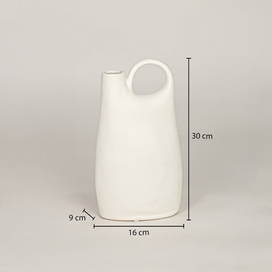 bisque jug ceramic vase white dimensions