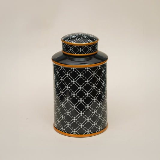 Black Luxe Ceramic Jar - Small