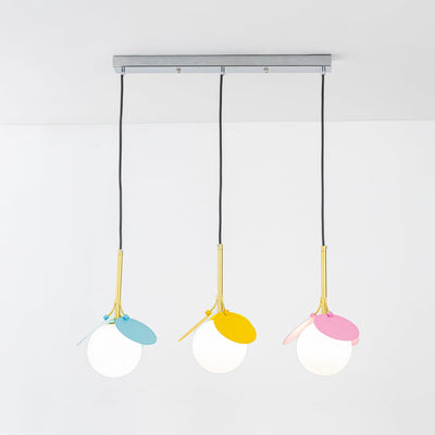 Blanca 3-Light Rectangular Cluster Pendant With Chrome Light Canopy