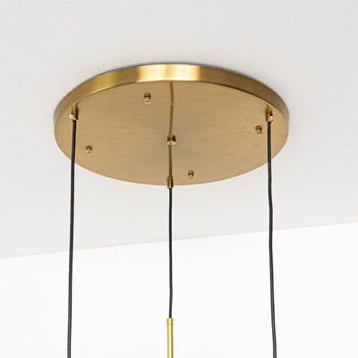 Blanca 3-Light Round Cluster Pendant With Gold Light Canopy
