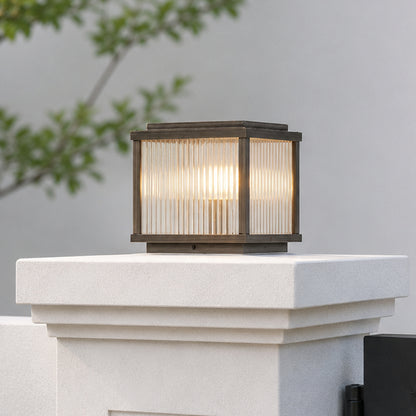 Box Outdoor Gate Deck Light - Brown
