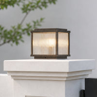 Box Outdoor Gate Deck Light - Brown