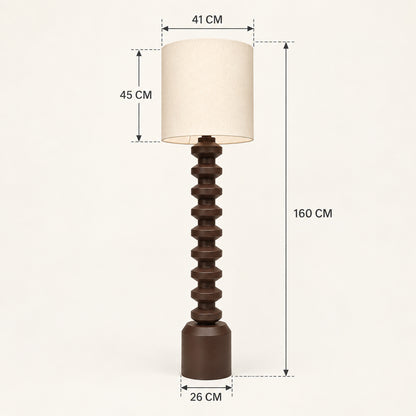 Brancusi Metal Floor Lamp - Brown