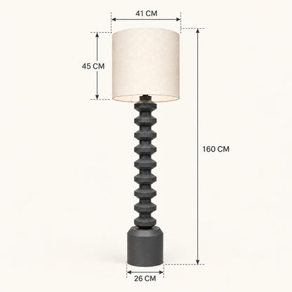 Brancusi Metal Floor Lamp - Grey